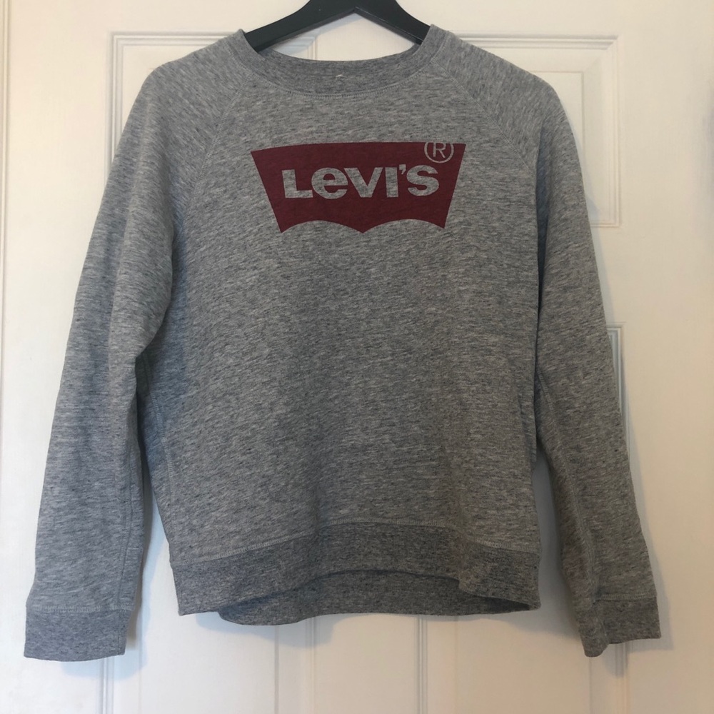 Levi's gray crew neck sweater